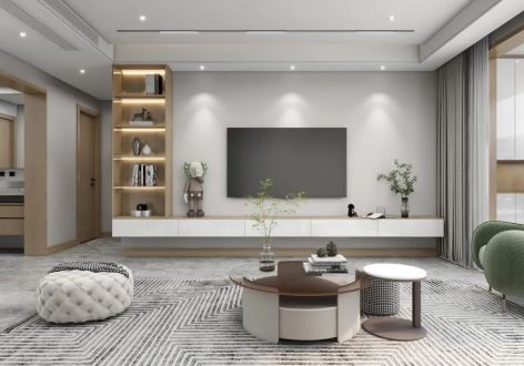 恒大绿洲134平三居室欧式风格装修案例