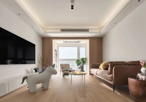 金和天府99平米简约风格三室两厅装修案例