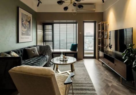 冠华历山吉第89㎡三居室复古风格装修案例