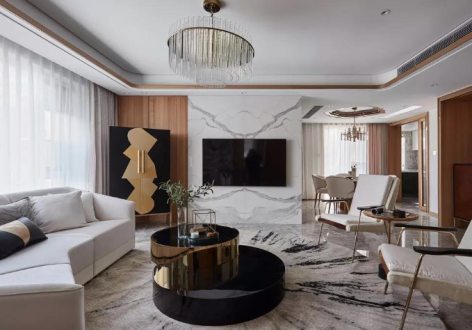 华发中东和平首府144平轻奢风格装修案例