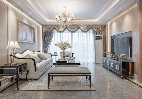 华发首府176平轻奢风格装修案例
