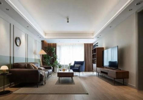 华润置地曦江润府136平米复古风格四室两厅装修案例