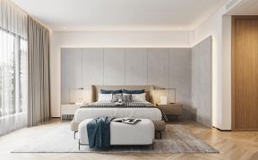 144平现代风格卧室装修实景图