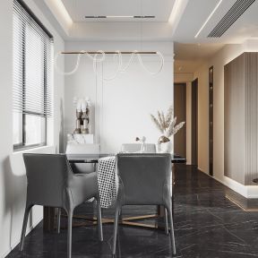 144平现代风格餐厅装修实景图