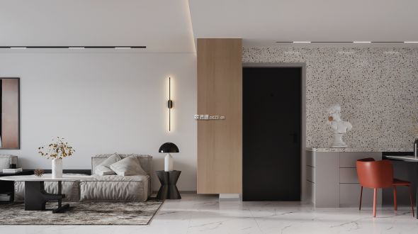 135平现代风格客厅装修实景图