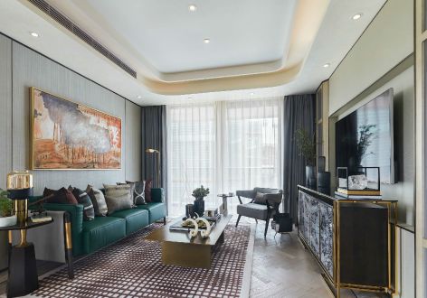 地研锦隆家园124平轻奢风格装修案例