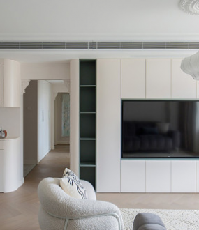 139平现代风格客厅装修实景图