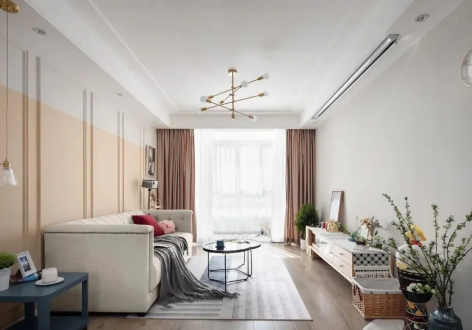 中国铁建花语拾光90㎡三居室复古风装修案例