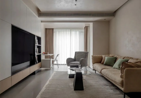 鲁能公馆100㎡三居室简约风装修案例