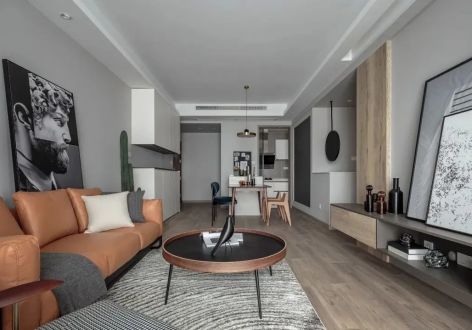 雅居乐铂琅峯89平米现代三居装修案例