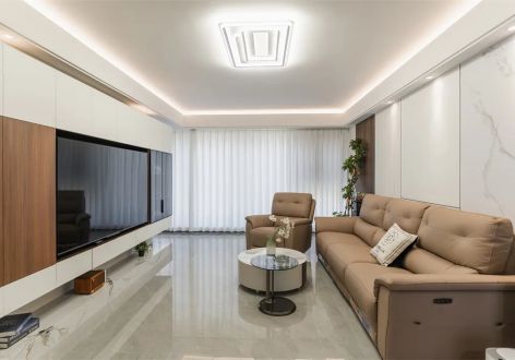 曦悦湾畔花园111平米现代风格四室两厅装修案例