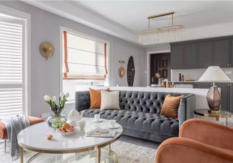 万科城二期113平米轻奢三居装修案例