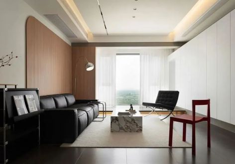 美美景园93平现代三居装修案例