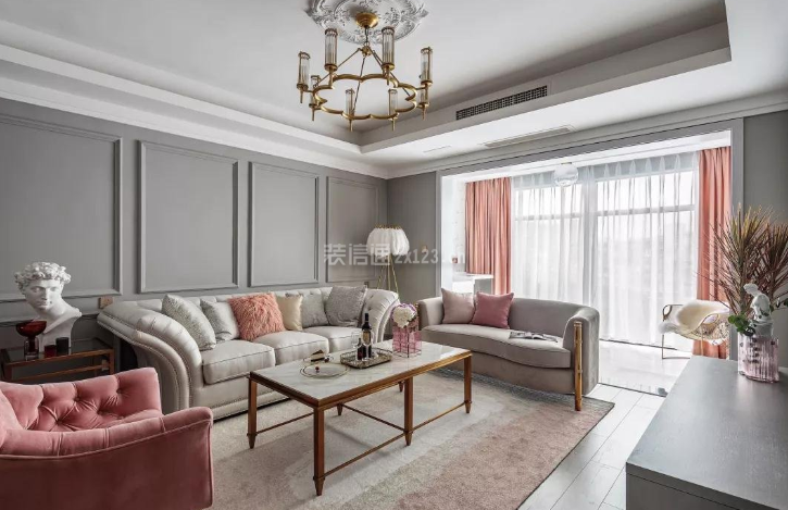 轻奢风格客厅装修 轻奢风格客厅装修设计图 轻奢风格客厅装修实景图