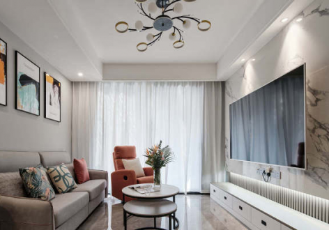 浦江御景湾124平现代风格装修案例