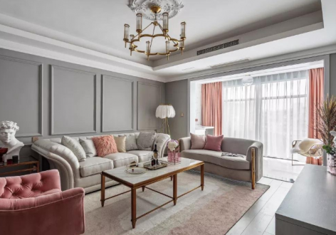 富禹天玺116平轻奢风格装修案例