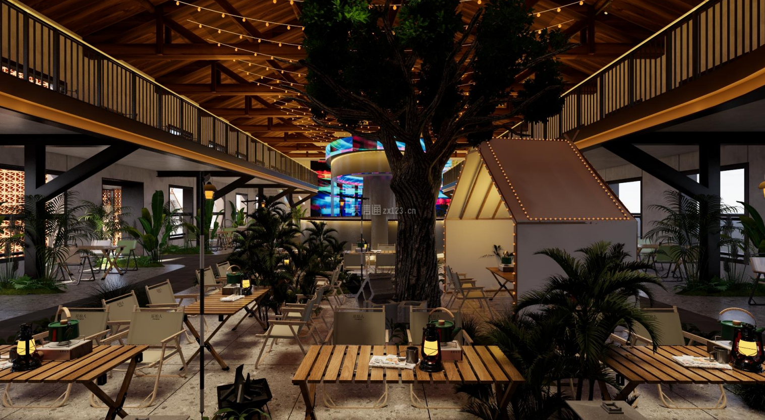 烧烤店内部装修效果图 烧烤店面装饰效果图