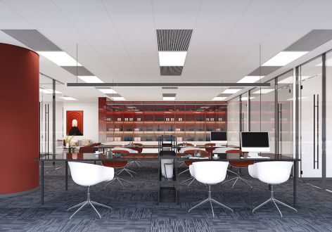 970㎡办公室绚丽风格装修案例