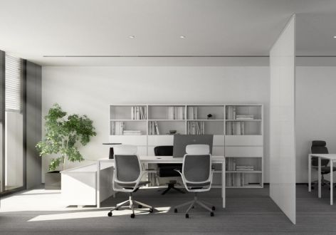 2000㎡办公室现代风格装修案例 (1)