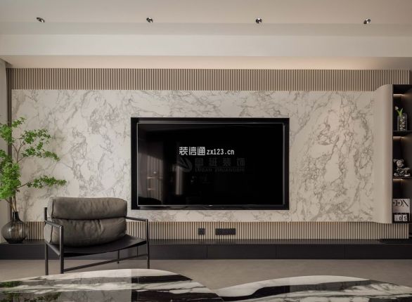 西安鲁班装饰之沣东旺城复式280平米现代极简实景拍摄