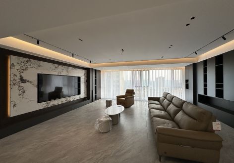 烟台佰和荣筑小区235平米意式极简风格装修案例