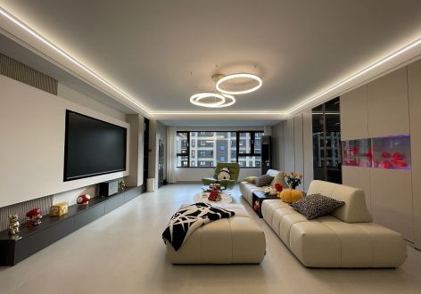 烟台保利堂悦139㎡平米现代简约风格装修案例