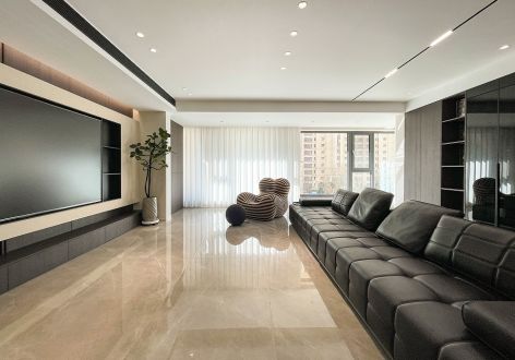 烟台瑞玺公馆189㎡意式极简风格装修案例